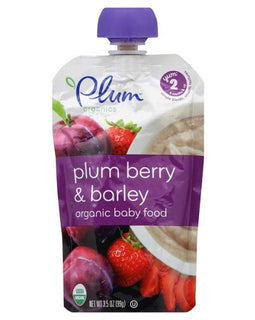 Plum Organics Plum Berry & Barley, Yum 2, 6 Months & Up (6X3.5 OZ)