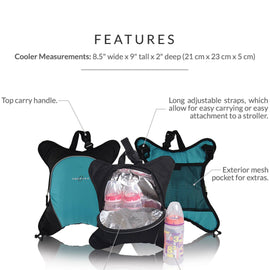 Obersee Travel Baby Bottle Cooler Bag | Attachment for Obersee Diaper